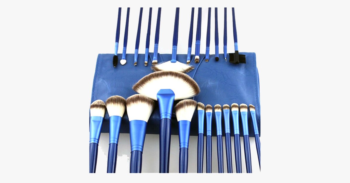 Hjemix | Havblå 24-delt Børstesett