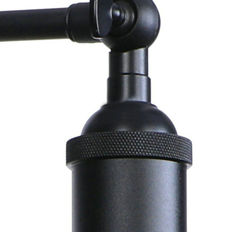 Hjemix | Svart/Rost 1 Hodedekorlampe Landlig Stil Smijern Konisk Justerbar Vegglampe for Utendørs