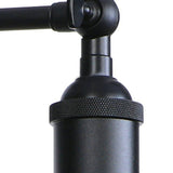 Hjemix | Svart/Rost 1 Hodedekorlampe Landlig Stil Smijern Konisk Justerbar Vegglampe for Utendørs