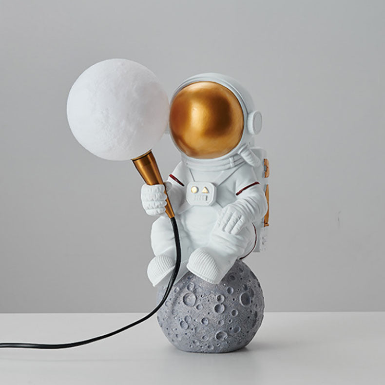 Hjemix | Moderne Kreativ Tegneserie Astronaut Harpiks ABS 1-Lyskilde Vegglampe for Soverom