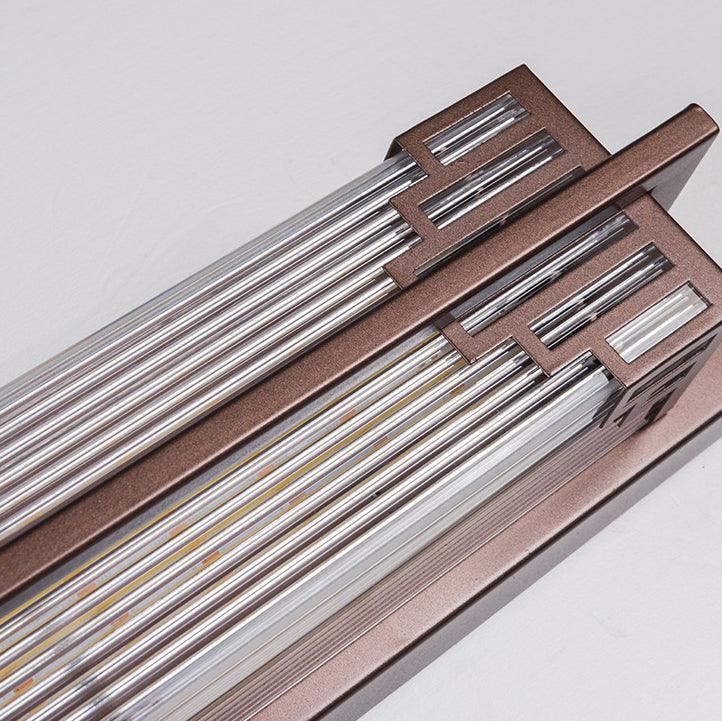 Hjemix | LumaRay Vanntett LED Vegglampe | Rustfritt Stål Glass | Rektangulær | Utendørs Belysning Terrasse