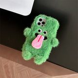 Hjemix | Morsom tungsten ut plush telefonholder for iPhone