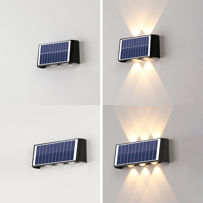Hjemix | Moderne Enkelhet Sol Vannavstøtende Rektangulær ABS PMMA LED Vegglampe For Utendørs Patio