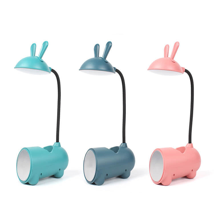 Hjemix | Kreativ LED Touch Lampe med Pennholder | USB Lading Funksjon | Skrivebord lampe | Barnerom Dekor