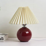Hjemix | Nordisk minimalistisk 1-lampe bordlampe laget av keramikk med folder