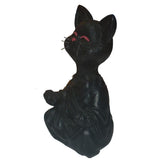 Hjemix | Lekker svart Buddha katt figur meditasjon yoga samleobjekt glad katt dekor hjem hagedekorasjon hageornament