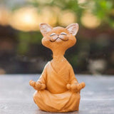 Hjemix | Lekker svart Buddha katt figur meditasjon yoga samleobjekt glad katt dekor hjem hagedekorasjon hageornament