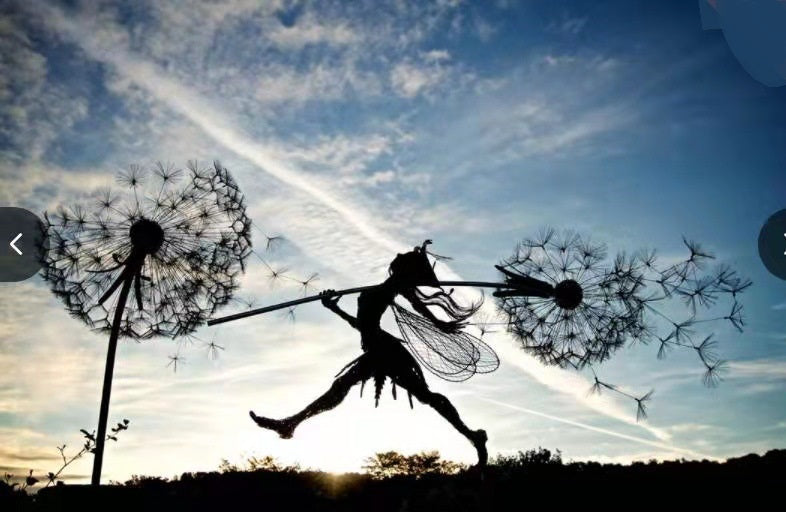 Hjemix | Blomsterfe Hage Miniskulpturer Fe Hage Mytisk Fe