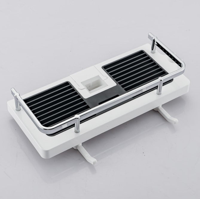 Hjemix | Baderomsregal Caddy for Dusjstang, Ingen Borrehull Stang Dusjlagringsregalholder