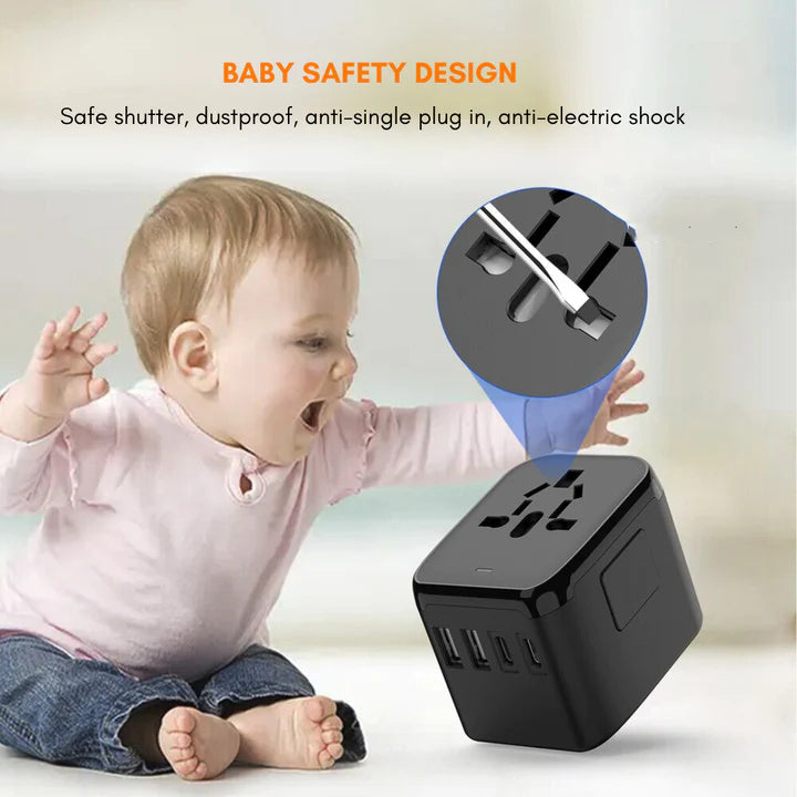 Hjemix | Universal 100V-220V Smart Travel Adapter Spenningskonverter