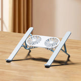 Hjemix | Laptop Høydejusterbar Holder med Kjøleventilator