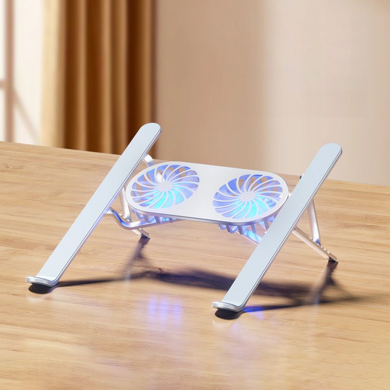 Hjemix | Laptop Høydejusterbar Holder med Kjøleventilator