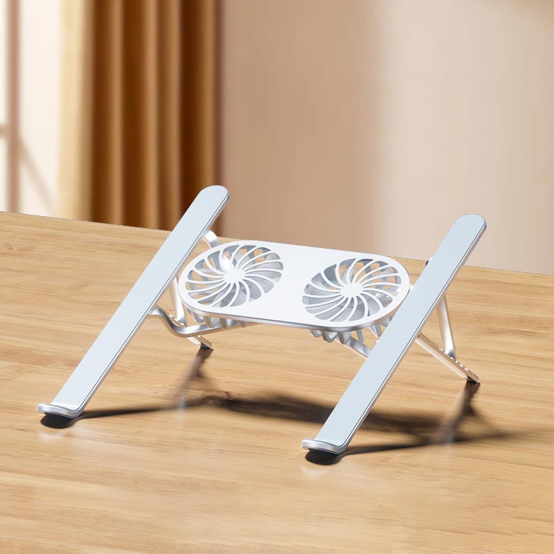 Hjemix | Laptop Høydejusterbar Holder med Kjøleventilator