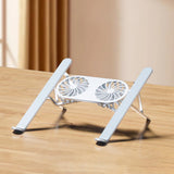 Hjemix | Laptop Høydejusterbar Holder med Kjøleventilator