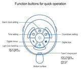 Hjemix | Unilora DreamLight Vekkerklokke | Enhjørning Design | Timer & LED Nattlampe | Barnerom Dekor