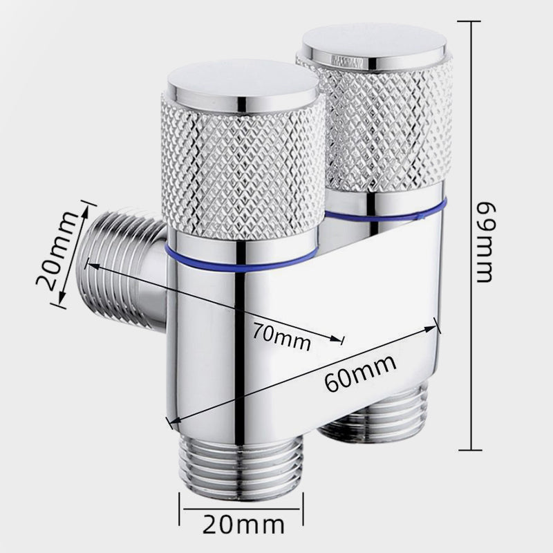 Hjemix | 1/2" vinkelventil med dobbel bryterutgang