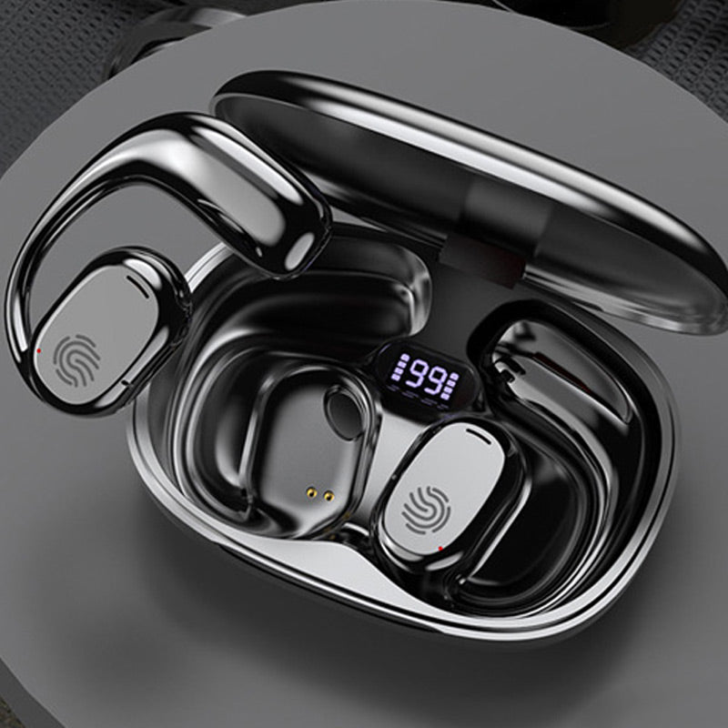 Hjemix | Bluetooth-hodetelefoner med benledningskonduksjon og ekte øreklips