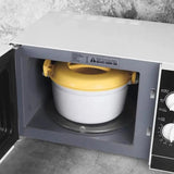 Hjemix | Mikrobølgeovn Riskskaper og Dampkoker – Allsidig Grønnsaksdampere, Pasta- Maker, Suppe- og Trykkoker, Multifunksjons Kjøkkenbolle