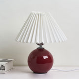 Hjemix | Nordisk minimalistisk 1-lampe bordlampe laget av keramikk med folder