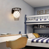 Hjemix | Slamora Barn Vegglampe | Basketballkurv Design | Glass & Metall | Art Deco Stil | Soveromslampe