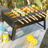 Hjemix | 10 stk Premium rustfritt stål BBQ spyd med trehåndtak – Multifunksjonelle, holdbare grillpinner for matlaging utendørs – Perfekt for sommerfester og familietreff