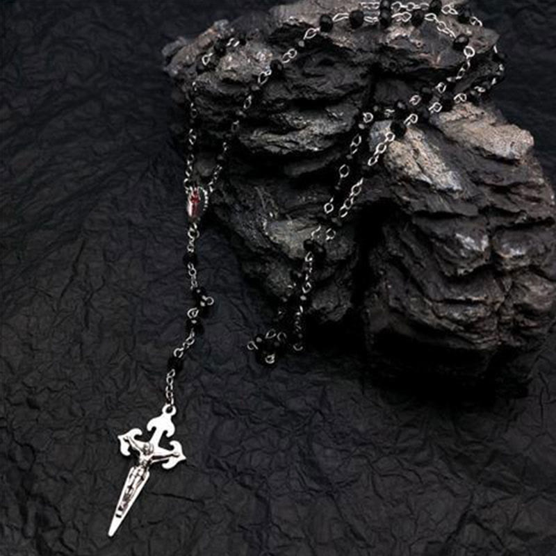 Hjemix | Hjerteformet Kattøye Stein Rosary Smykke - Elara