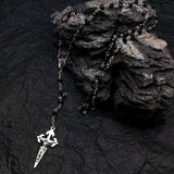 Hjemix | Hjerteformet Kattøye Stein Rosary Smykke - Elara