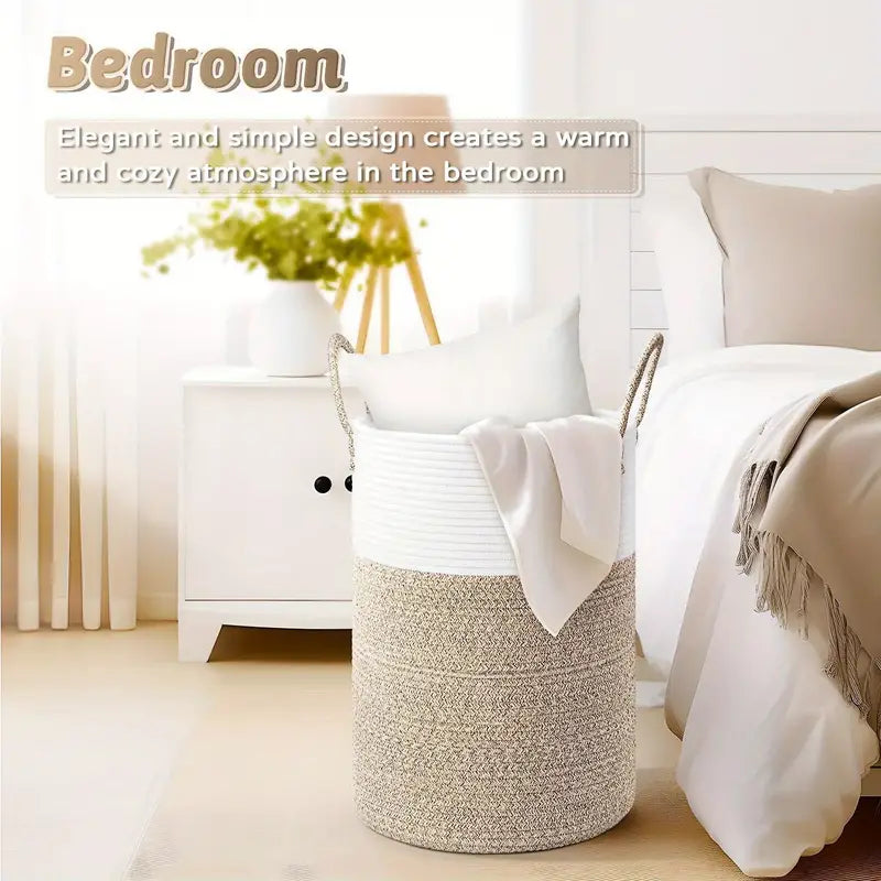 Hjemix | Stilfull Oppbevaringskurv Av Bomull