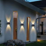 Hjemix | Modern Simplicity Solarlampe Vanntett Rektangulær ABS PMMA LED Vegglampe For Utendørs Patio