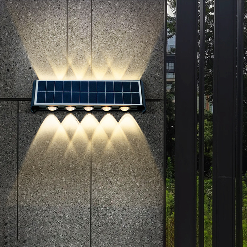 Hjemix | Moderne Enkelhet Sol Vannavstøtende Rektangulær ABS PMMA LED Vegglampe For Utendørs Patio