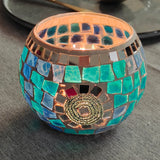 Hjemix | Europeisk Retro Glass Mosaic Tealight Holder
