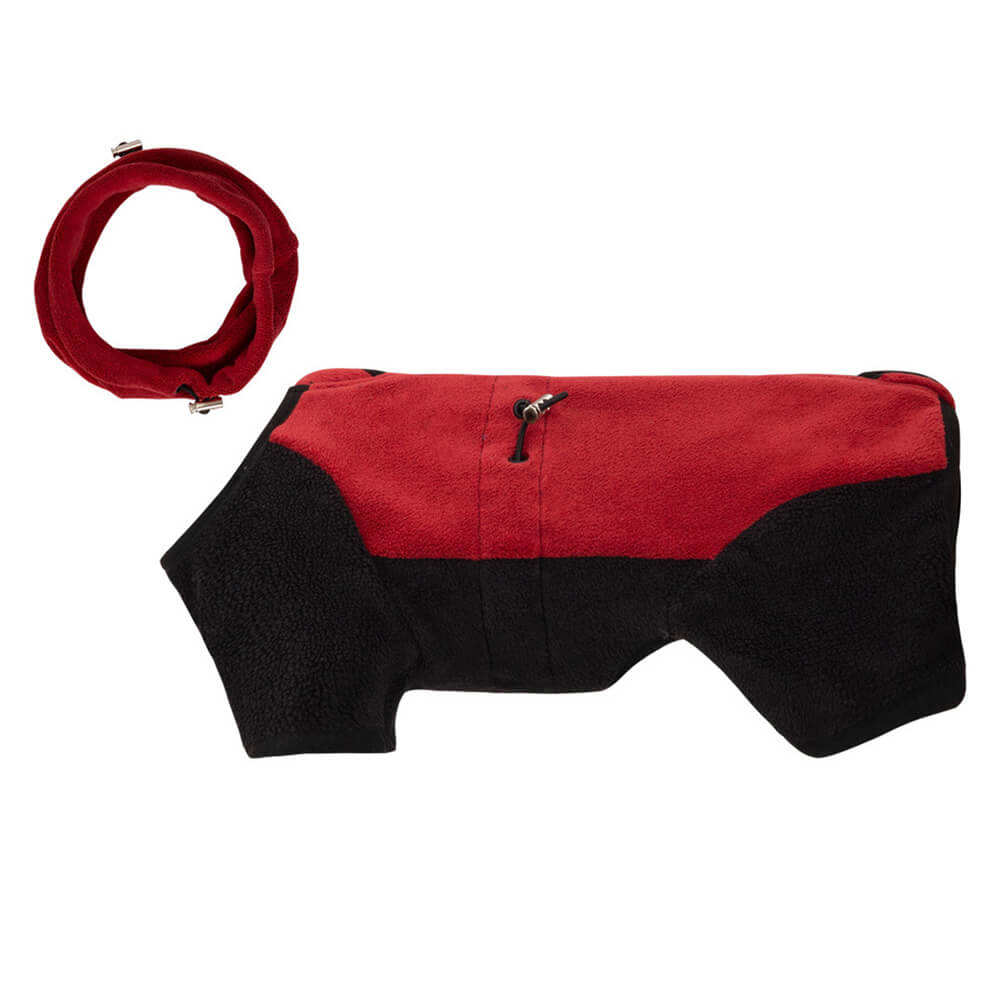 Hjemix | Full Protection Polar Fleece Hundedress med Avtagbar Krage