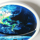 Hjemix | Modern Art Deco Planet Earth Rund Silikon Jern LED Taklampe For Stue