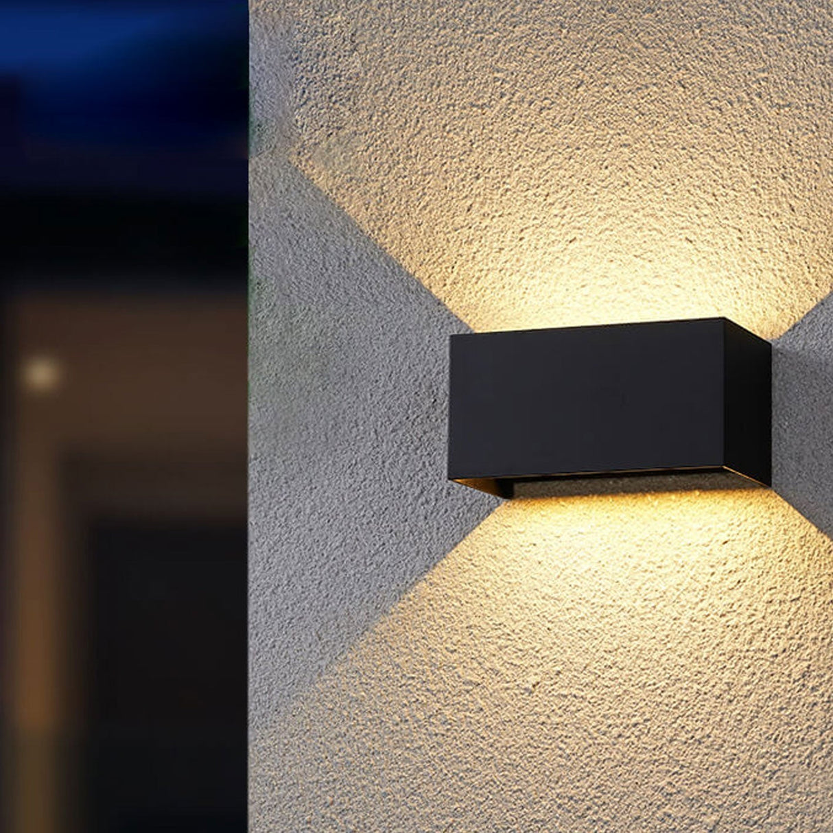 Hjemix | Moderne vanntett rektangulær LED-vegglampe for utendørs bruk med opp- og nedlys
