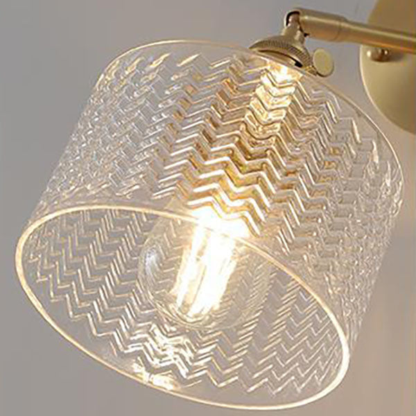 Hjemix | Nordisk Minimalistisk Kreativ Messing Sylinder 1-Lys Vegglampe