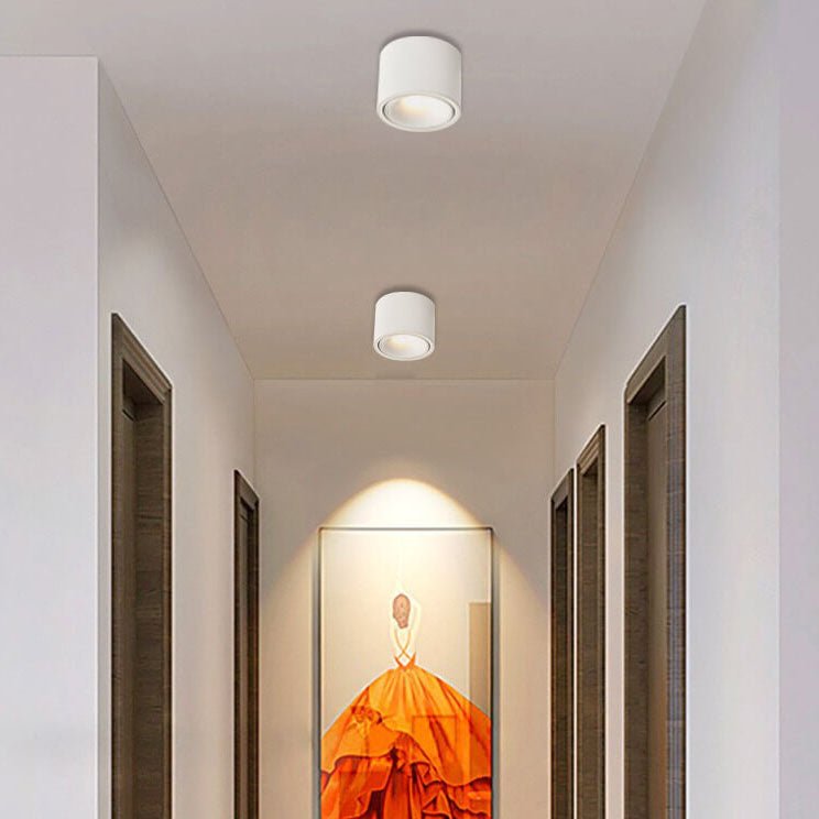 Hjemix | Origo Minimalistisk LED Taklampe - Justerbar Rund Innfelt Lampe