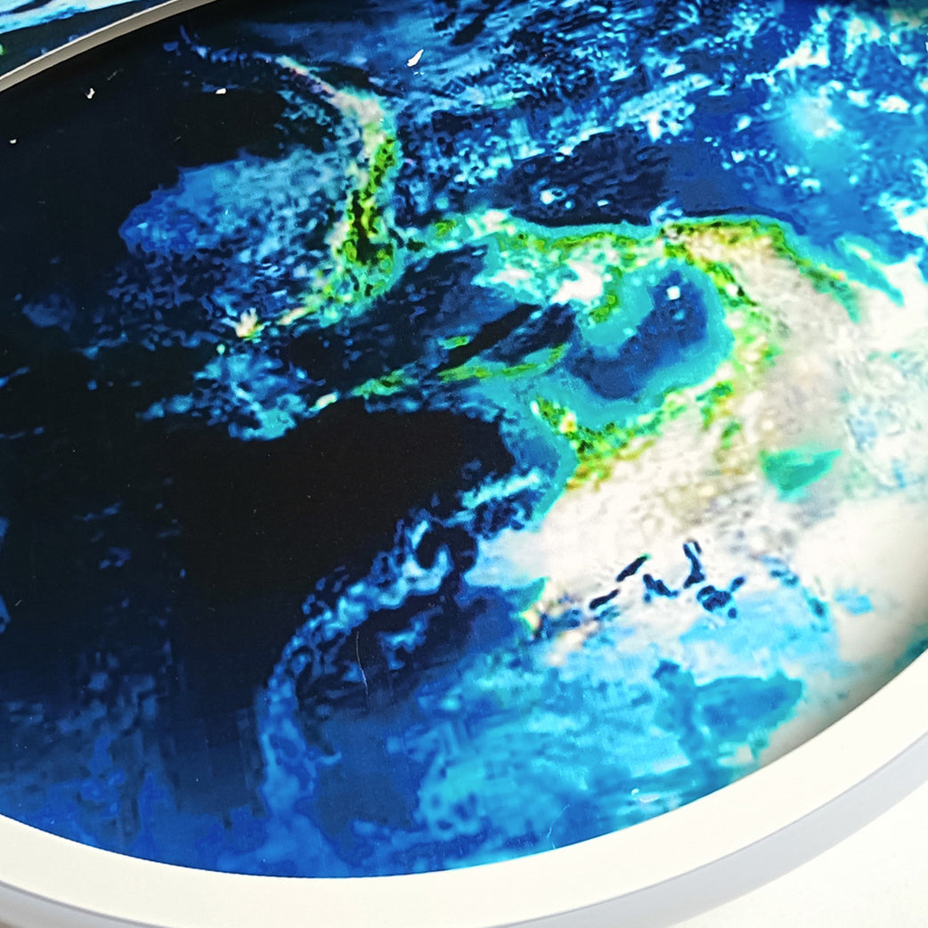 Hjemix | Modern Art Deco Planet Earth Rund Silikon Jern LED Taklampe For Stue