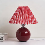 Hjemix | Nordisk minimalistisk 1-lampe bordlampe laget av keramikk med folder