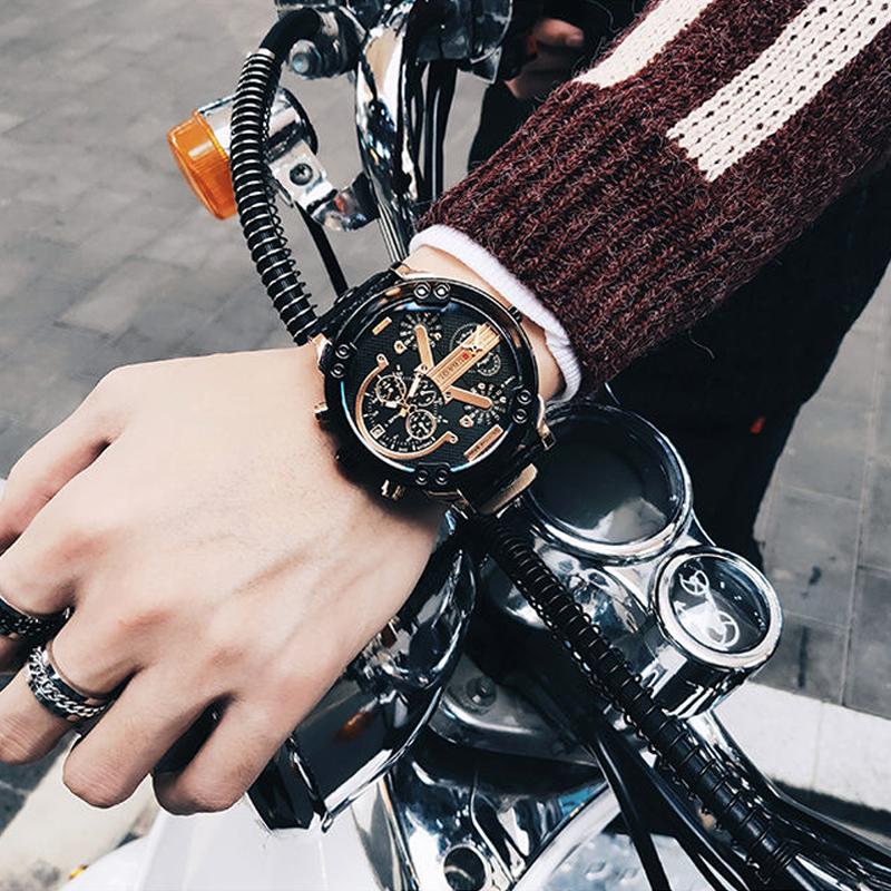 Hjemix | Rustfritt stål kronograf kvartsur