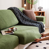 Hjemix | Moderne Blader Jacquard Vanntett Anti-Ripe Stretch Full Dekke Sofa Dekke