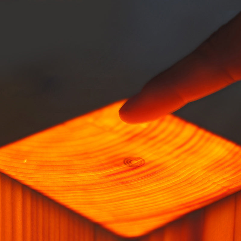 Hjemix | LumiWood – LED bordlampe med batteri og berøringskontroll