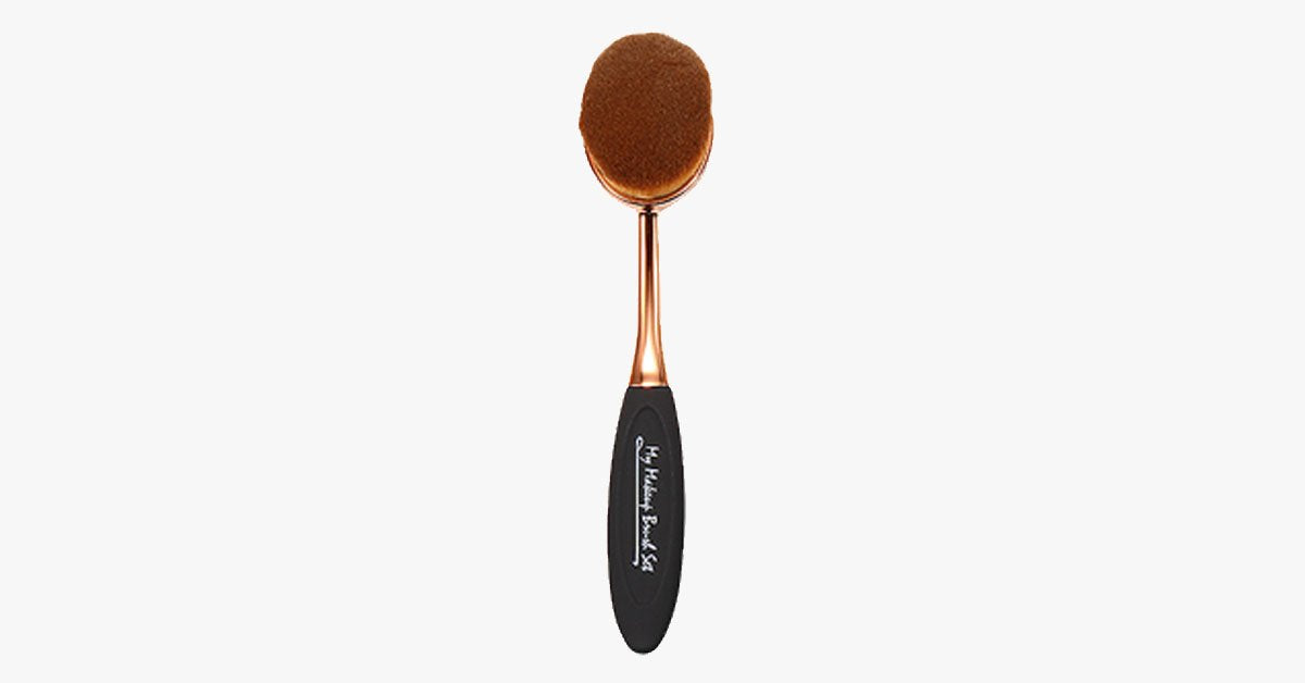Hjemix | Foundation Oval Brush – Myk og skånsom børste for perfekt blending av sminke