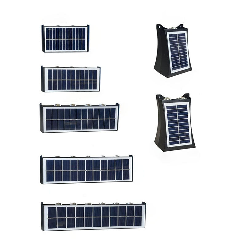 Hjemix | Modern Simplicity Solarlampe Vanntett Rektangulær ABS PMMA LED Vegglampe For Utendørs Patio