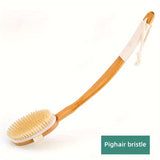 Hjemix | Bak Villsvin Bustespong for Dusjen - Lang Tre Håndtak Badspong Koster, myke naturlige bust for ryggvask