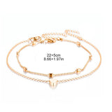 Hjemix | Motemassasje Hjerte Anklets for Kvinner