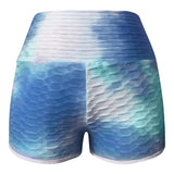 Hjemix | Tie-Dye Print Høy Midje Yoga Shorts