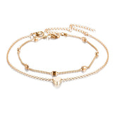 Hjemix | Motemassasje Hjerte Anklets for Kvinner