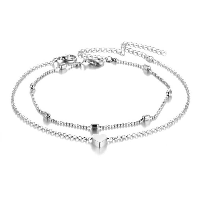 Hjemix | Motemassasje Hjerte Anklets for Kvinner