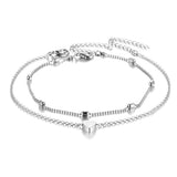 Hjemix | Motemassasje Hjerte Anklets for Kvinner