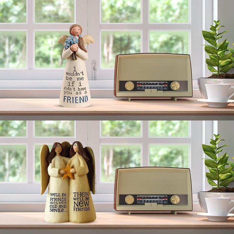 Hjemix | Feiring Vennskap Gaver Statue - Håndmalt Skulpturer Ornament